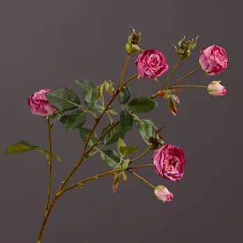 MBF Realiste Flori Artificiale Tulpina Lunga Decor de Nunta Trandafir de Mătase Flori False Ramuri cu Frunze Hotelul Home Decor