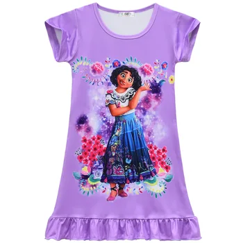 Magia Locului Full Encanto Fete Dress pentru Copii Lapte de Mătase Costum de Pijama Fustă copii pentru Copii Îmbrăcăminte Haine