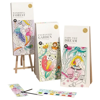 Magie Desen Acuarelă Cărți Guașă Set De Pictura De Colorat Jucarii Princess Carte Cu Poze Pentru Copii De Colorat Graffiti Jucarii Montessori