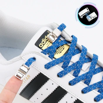 Magnetic Sireturi de Adidasi Elastic cu Șireturi fără legături Copii Adulți Rapid Pantofi dantelă Reflectorizante Nu Lega șireturile de la Pantofi Benzi de Cauciuc