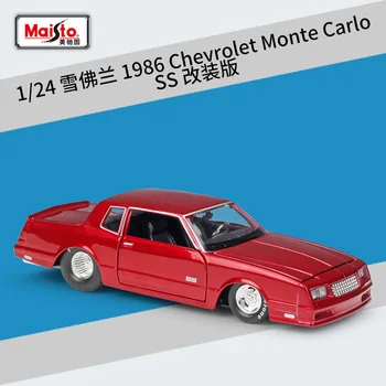 Maisto Diecast 1:24 986 Chevrolet Monte Carlo SS Roșu Masina Sport Static Simulare Aliaj Model de Masina