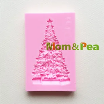 Mama&Mazare MPA1685 Pomul de Crăciun în Formă de Mucegai Silicon Decorare Tort Fondant Tort 3D Mucegai Alimente Grad de Săpun Mucegai