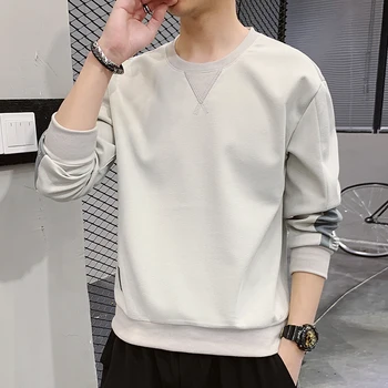 Maneca Lunga Harajuku Jachete Barbati 2021 Noua Moda Coreea Trend 3 Culoare Hoodie Mens Casual, O-Neck Tricou Mozaic Tine