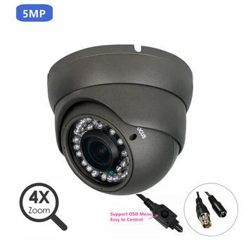 Manual Varifocal 5.0 Megapixeli CCTV AHD Dome Camera de Securitate 25M Viziune de Noapte în Infraroșu Camera de Supraveghere Video cu OSD Cablu