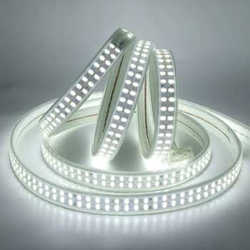Mare Luminos LED Strip Lumină AC220V 110V Rând Dublu 5730 240Leds/m Bandă Flexibilă cu LED-uri de Lumină Wateproof Lumină Panglica Frânghie Decor