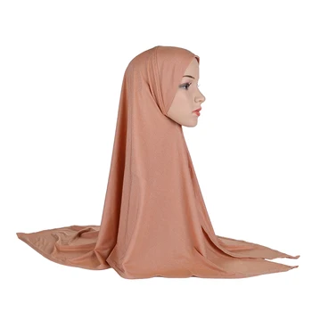 Mare dimensiune moale tesatura tifon frumoase hijab musulman Femei eșarfă vălului islamic pălărie amira trage pe headwrap