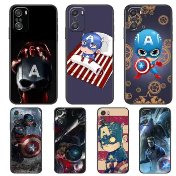 Marvel Captain America Caz de Telefon Pentru xiaomi redmi 11 pro Lite Ultra 10 9 8 se AMESTECĂ 4 ORI 10T husa Silicon Spate Frumoasă