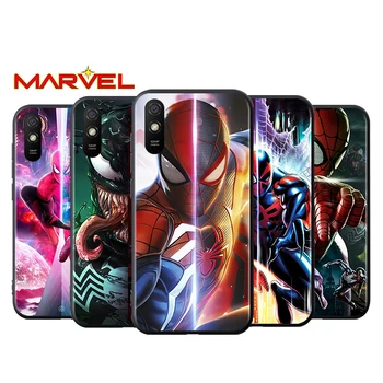 Marvel Spiderman Artă pentru Xiaomi Redmi 10X Pro 9C 9A 9T 9 DU-te K40 K30 Ultra K20 8 7 S2 6 5 4X Pro Negru Moale Caz de Telefon