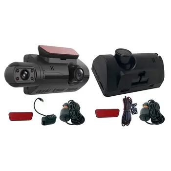 Masina Dash Cam HD 1080P pe un Ecran de 3 Inch Mașina din Față Și din Spate Ascunse de Tip Dual-obiectiv Viziune de Noapte de Conducere Recorder aparat de Fotografiat cu Unghi Larg
