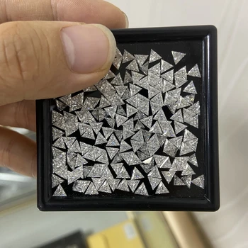 Meisidian 3x3mm D Culoare Trece de Diamant Test Triunghi redus cu 0,1 Carate VVS Moissanite Inel de Luare a