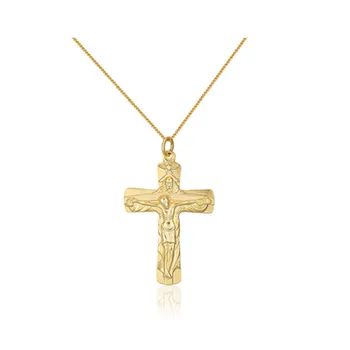 Mens Crucifix de Argint 925 Colier Femei Isus Pe Cruce Sterling de Culoare de Aur Pandantiv Trendy Religioase Creștine Bijuterii