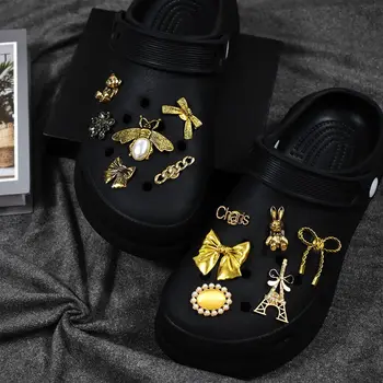 Metal Croc Farmece Pachet de Lux Podoabă pentru Saboți Sandale Elegante Accesorii Vintage Decor Frumos Ins Fierbinte Saboți de Blugi