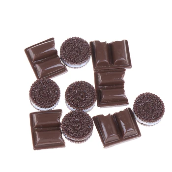 Mini Biscuiti Desert Cookie-Uri De Ciocolată Din Plastic Pot Juca Jucărie Alimente Bomboane De Fructe Pentru Papusi Accesorii Bucatarie Jucării