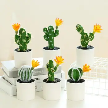 Mini Bonsai Nu Udare Plastic Cactus În Ghiveci Ornamente Plante Artificiale Faux Ghivece Cu Plante