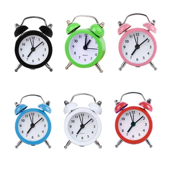Mini Ceas Cu Alarma Electronic Număr Rotund Dublu Clopot Birou Ceas Digital Cu Alarmă Rotund Retro Noptiera Ceasuri