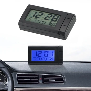 Mini Ceas Electronic Digital Data de Temperatură Termometru LCD Display Digital Ceas Bord Auto Masă de Birou Ceas de Ceas