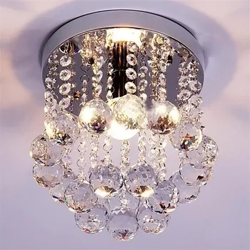 Mini Modern Cristal Led lumini Plafon,Picătură de Ploaie Stil lampă de Tavan cu Baza E14 corp de Iluminat pentru Living Decorul camerei