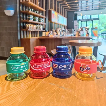 Mini Sticla de Apa Drăguț coca-Cola Sticla de Apa Pentru Fete INS în aer liber în Stil Portabil Sticle de Plastic de Apă Creative Cadouri Pentru Prieteni