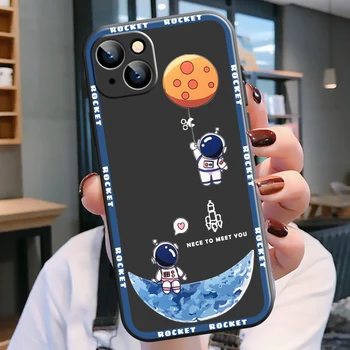 Minunat Astronaut Telefon Caz Pentru Apple iPhone 13 12 11 Pro 12 13 Mini X XR XS Max SE 6 6s 7 8 Plus Coque Spate Moale