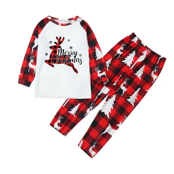 Moda Confortabil Copii de Craciun Bluza Print Topuri Și Pantaloni de Crăciun de Familie Haine Pijamale conjunto femenino