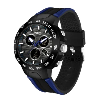 Moda Sanda Top Brand de Lux Ceasuri Barbati Sport în aer liber rezistent la apă Afișaj Dual Cuarț Ceasuri de mana Digitale Relogio Masculino