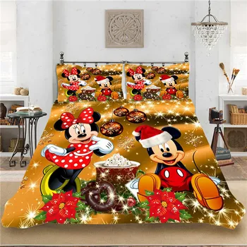 Moda de Craciun Mickey Serie de Acoperire Plapuma fata de Perna 3d Digitale de Imprimare de Decorare Dormitor Textile Acasă