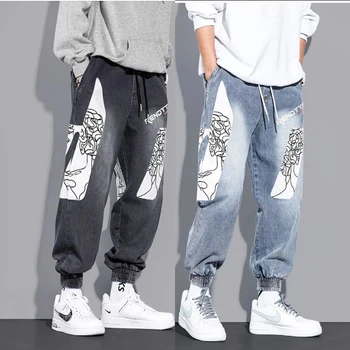 Moda pentru Bărbați Pantaloni Hip Hop Harajuku Tendință de Streetwear Bărbați Pantaloni Casual, Talie Elastic Joggeri Bărbați Îmbrăcăminte Pantaloni