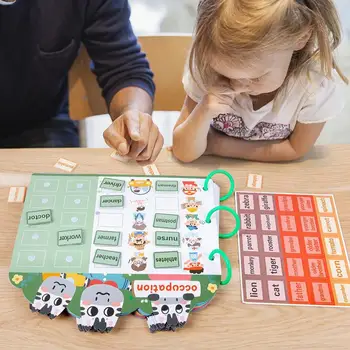 Montessori Copilul Iluminare Cunoaștere DIY Ocupat Carte Distractiv Lipi Puzzle Carte de Educație Timpurie, de Învățământ Jucării Educative