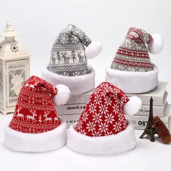 Moș Crăciun Pălărie Moale De Pluș Santa Pălării Ușor Pentru A Se Potrivi Santa Palarii Adult Cu Alb De Pluș Bile Și Marginile Cadou Pentru Familia Și Prietenii