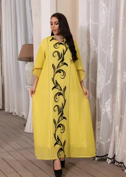Mubarak Caftan Abaya Dubai Turcia Hijab Musulman Rochie de Îmbrăcăminte Islamic Abaya pentru Femei cu Gluga Halat de Musulmani Djellaba Femme