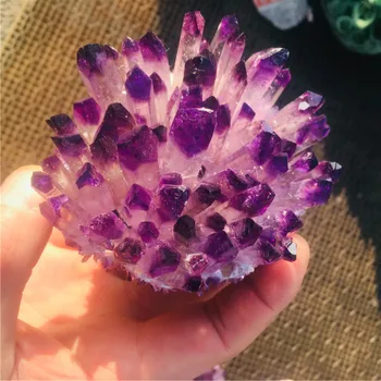 Naturale Cluster De Cristal Ametist Specimen Minerale Minereu De Cuarț Violet Reiki De Vindecare Piatră Brută Cristale Acasă