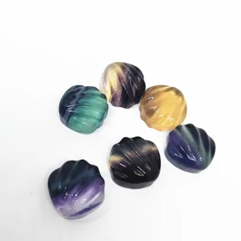 Naturale colorate fluorit sea shell pentru Colier Farmece Femei Bijuterii Cadou