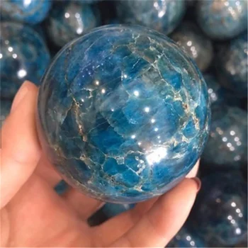 Naturale lustruit cuarț sfere apatit albastru glob de cristal de vindecare de pietre pentru decor acasă