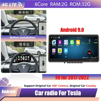 Navigatie GPS Android Radio Auto Pentru Tesla 2019 2020 2021 2022 Cu Wireless Carplay Capul Unitate DVD Auto Multimedia Player