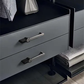 Negru și Auriu se Ocupe de Garderoba Moderne High-end Minimalist Dulap de Bucătărie Sertar Mânerul Ușii de Feronerie pentru Mobilier, Manere