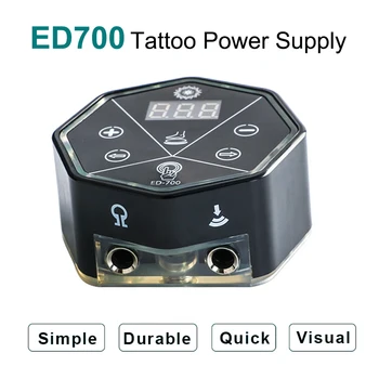 New Sosire ED-700 Tatuaj de Alimentare Digital Ecran LCD Tactil de Alimentare cu Adaptor de Alimentare pentru Bobina & Rotativ Mașină de Tatuaj