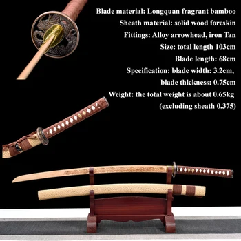Noi Iaido Sabie de Lemn, Sabie cu Teacă de Sabie de Bambus Kendo Arte Marțiale de Formare elemente de Recuzită de Performanță Samurai Katana Cosplay