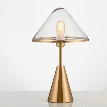 Noi Nordic creative ciuperci lămpi de masă living modern decor simplu, birou lampă cu abajur de Sticla dormitor lampă de noptieră