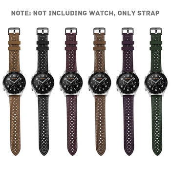 Noi Poroase din Piele Watchbands Pentru Huawei Watch GT 2 Înlocuire Trupa Încheietura mâinii Respirabil Sport Curea Pentru Galaxy Watch 46mm R800
