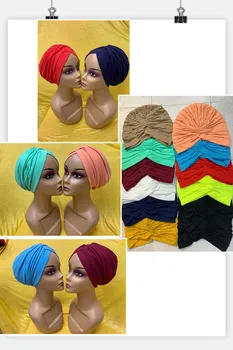 Noi Turban Pălării de Culoare Simplu Headtie Turban Femei Capac Pentru Utilizarea de zi cu Zi Nigerian Turban Gele mai Bune de Vânzare 12buc/cutie