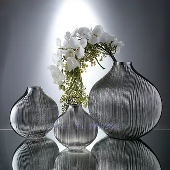 Nordic Creative Transparent vaza de sticla Decorative, ornamente aranjament de Flori accesorii Moderne acasă decorare nunta vaza