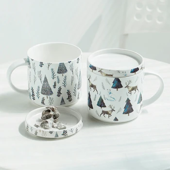 Nordic Estetice Cani Ceramice De Moda Minimalist De Înaltă Calitate Mic Dejun Cani Cani De Cafea Cupluri Creativitatea Tasse Cana Drăguț Cupa