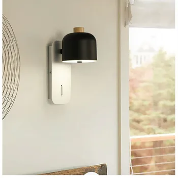 Nordic minimalist modern, lampă de noptieră personalitate creatoare dormitor studiu coridor din fier forjat de uz casnic led lampă de perete