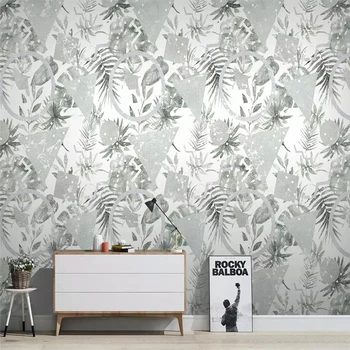 Nordic pictate manual stil planta tropicala geometrie TV de fundal de decor de perete tablou mare pictura murala