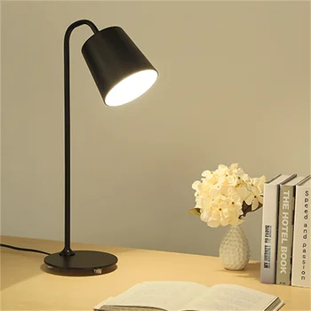 Nordic simplu și modern lampa de noptieră lampa LED-uri de protecție a ochilor de lectură lampă de economisire a energiei creative birou lampă de birou