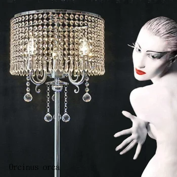 Nou stil European modern, de lux romantic dimming led magazinului living simplu K9 cristal lampa de podea dormitor lampă de noptieră
