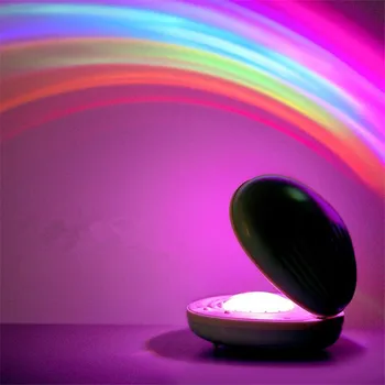 Noutatea Rainbow Star Lumina De Noapte Coajă Colorat Lampa De Proiecție Scoică Atmosfera Lampa Pentru Cadou De Ziua Decorare Dormitor 20#