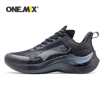 ONEMIX Amortizare Negru Pantofi de alergat pentru Barbati Colorate Respirabil Căpută rezistente la Uzură în aer liber de Mers pe jos Adidași Femei