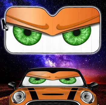 Orange Amuzant De Desene Animate Supărat Ochii Auto Auto Parasolare Parbriz Accesorii Decor Cadou