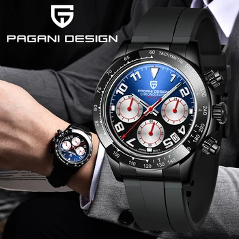 PAGANI Design 40MM Bărbați Cuarț Ceas 2021 Top Brand de Lux Ceasuri Bărbați Multifuncțional Ceas rezistent la apa de Moda Curea de Cauciuc